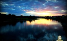 Elbe in Dresden - Sonnenuntergang